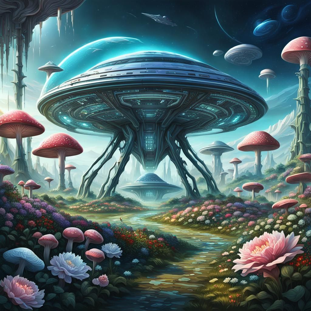 A  beautiful masterpiece of futuristic advanced technology a...