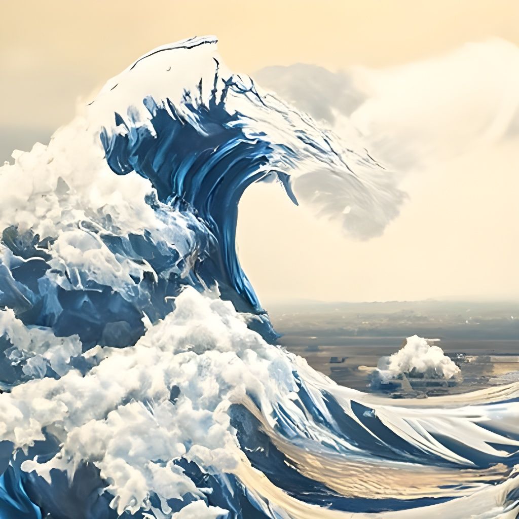 Apocalyptic Tidal Wave Digital Concept Art