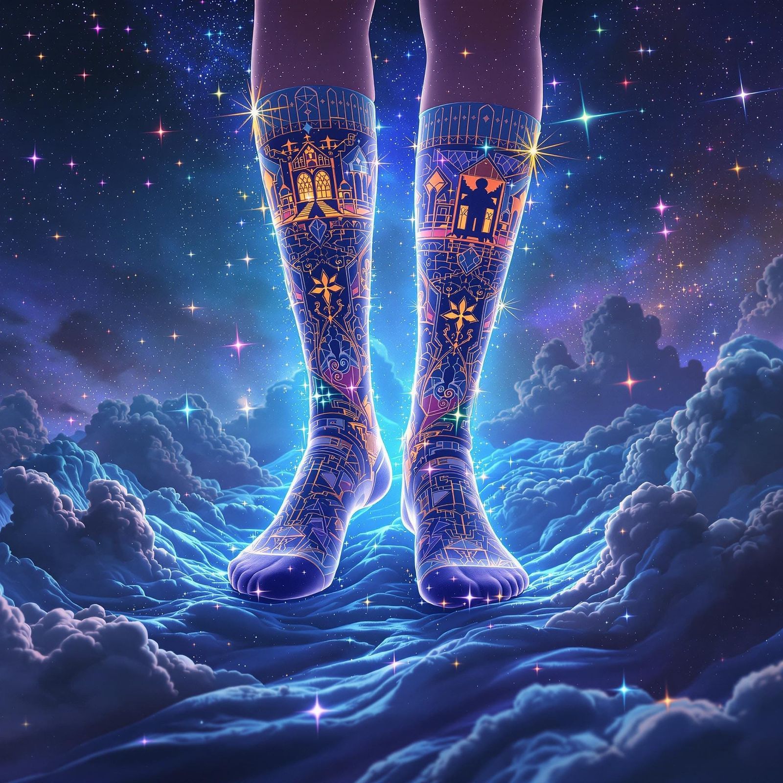 Anime Style Perfect Socks: A Digital Manga Illustration