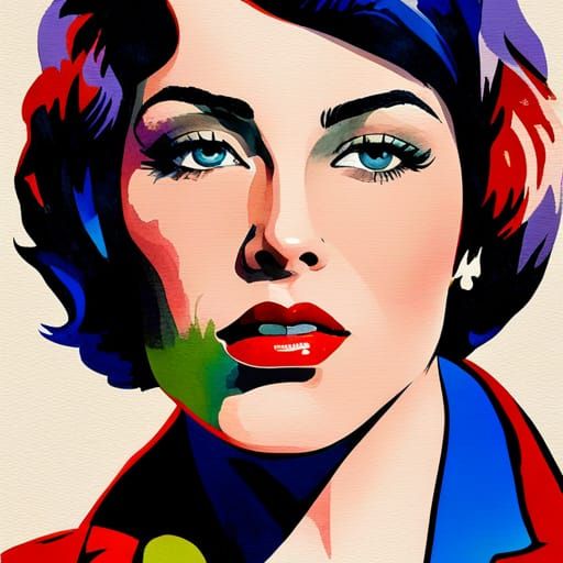 Geometric Fashion in Bauhaus Pop Art Style