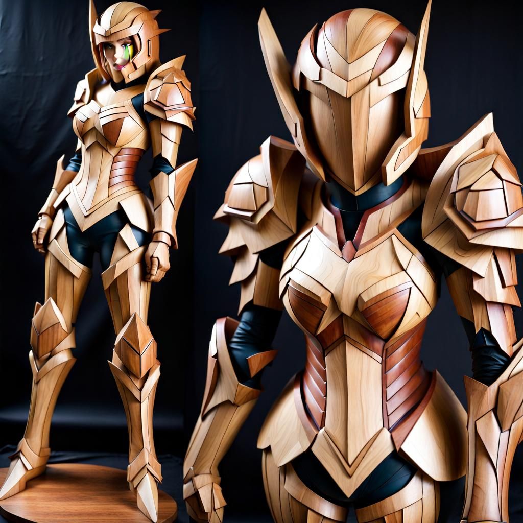Powered Armor - Wooden Statue