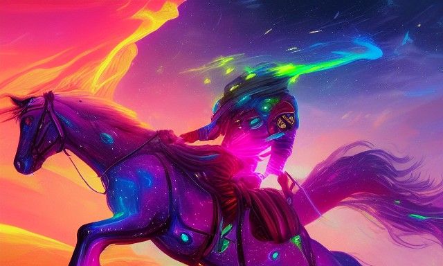 Cosmic Headless Horseman on Space Horse