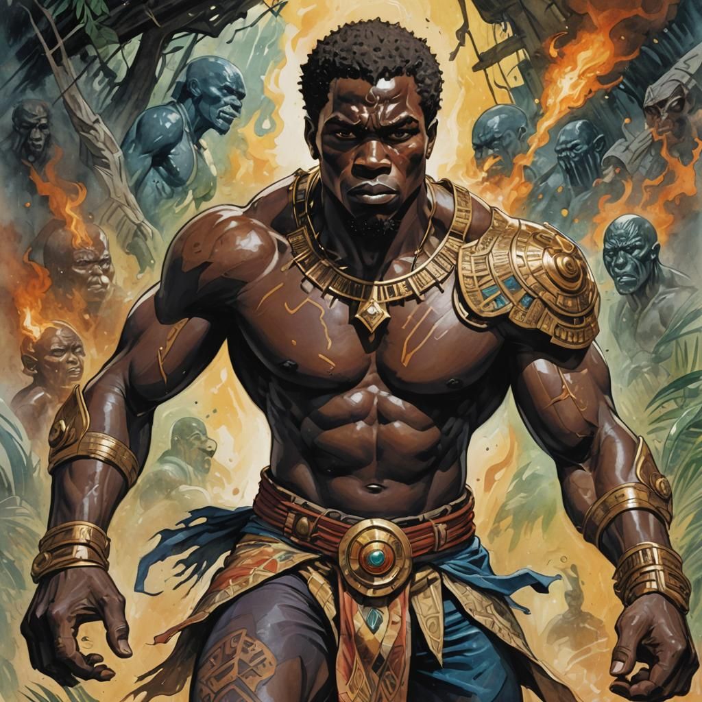 Elemental Reality Bender in Gouache Comic Style