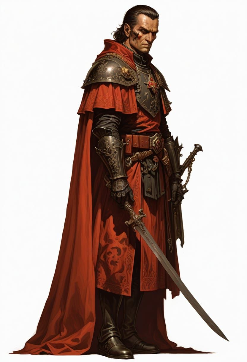 Renaissance Inquisitor in Style of Boris Vallejo