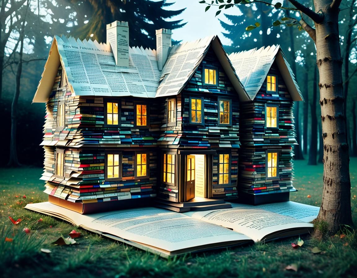 House Made of Book Pages: Literary Architecture