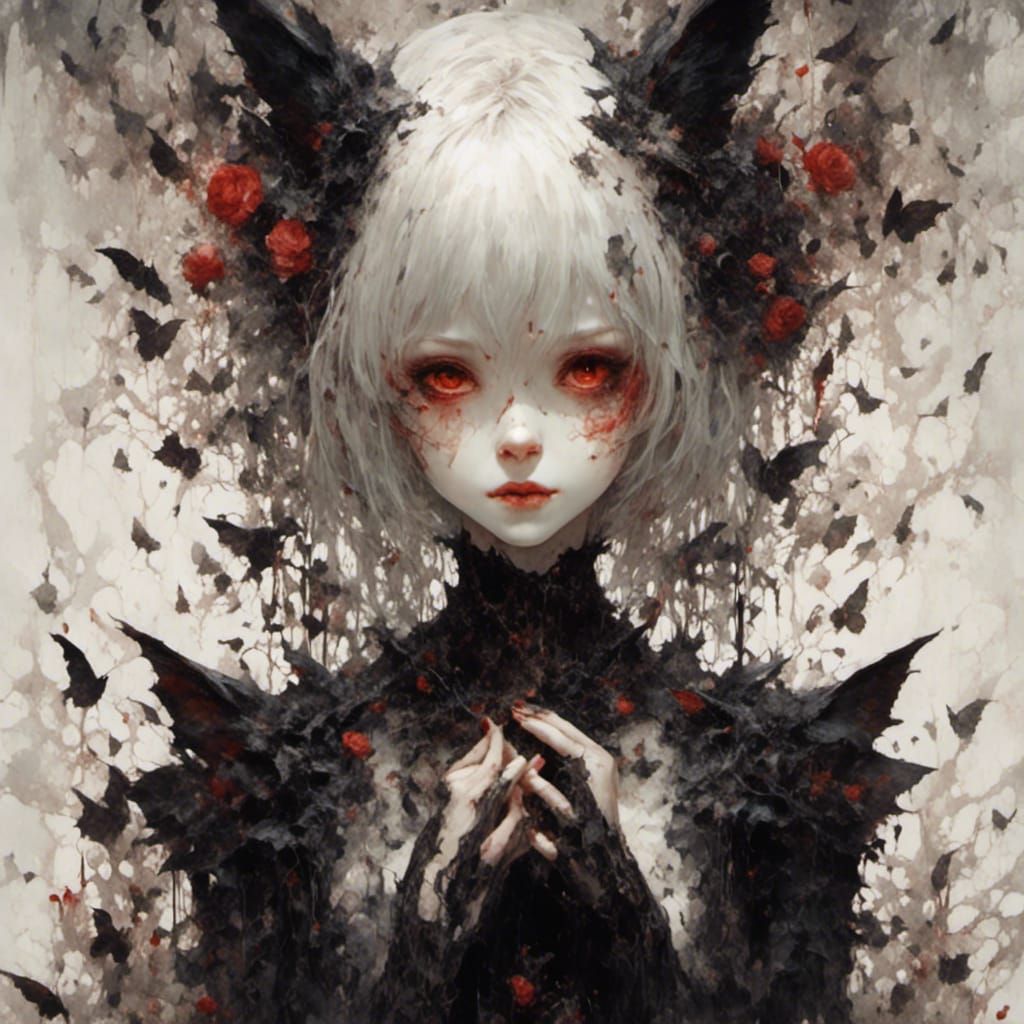 Girl and Demon: Macabre Dark Fantasy Art