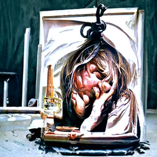 Contemplative Oil Painting Inspired by James Gurney