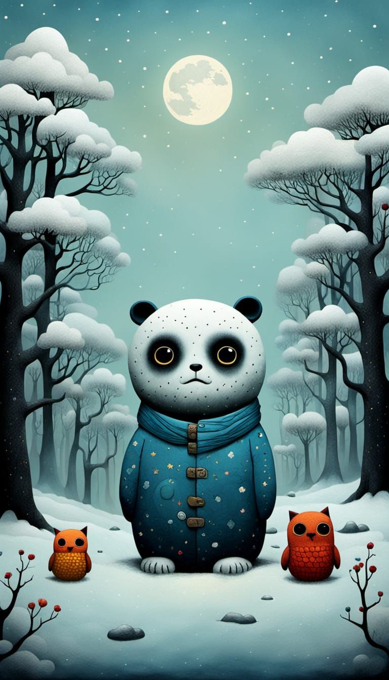 Winter Companions in the Frosty Woods