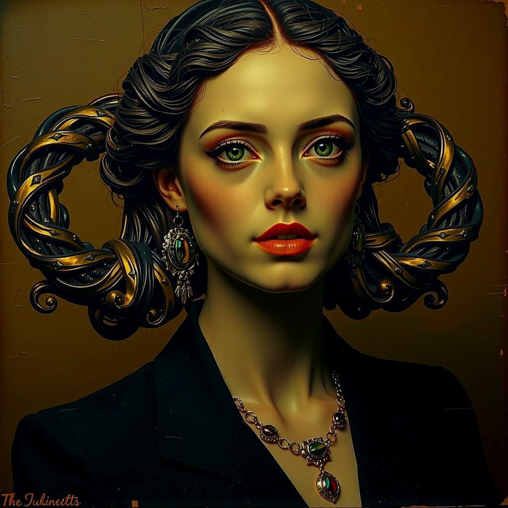 Hyperrealistic Sculpture with Intense Dynamic Lighting