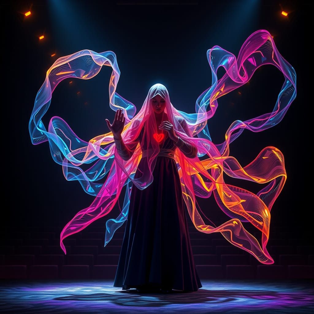 Resonance, Echo Architect in Iridescent Sound Waves