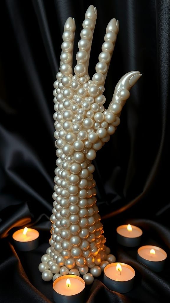 Elegant Pearl Hand Sculpture in Luxurious Style