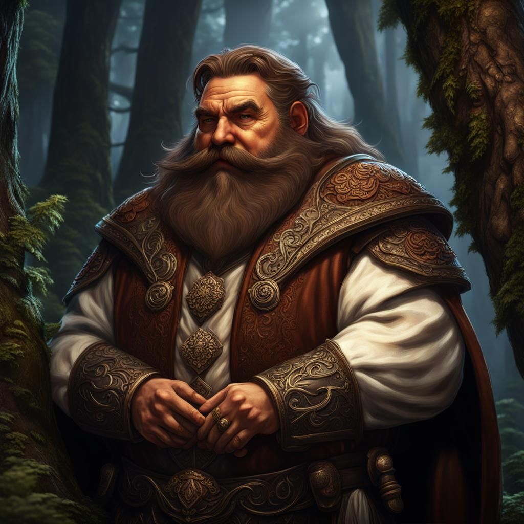 Fantasy Dwarves Wedding in Hyperdetailed Forest