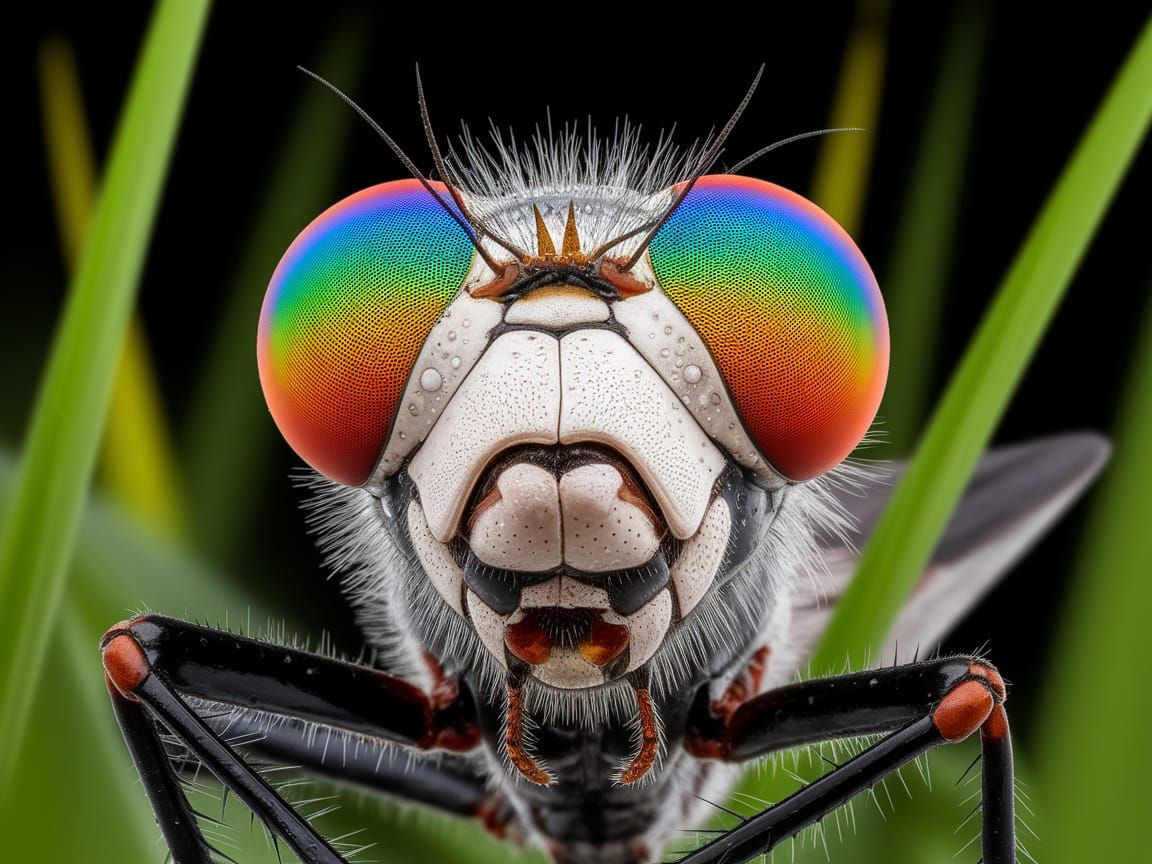 Rainbow-Eyed Horsefly in Macro Photography Style