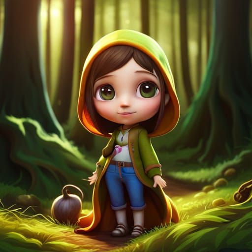 Cute Forest Creature with Big Eyes