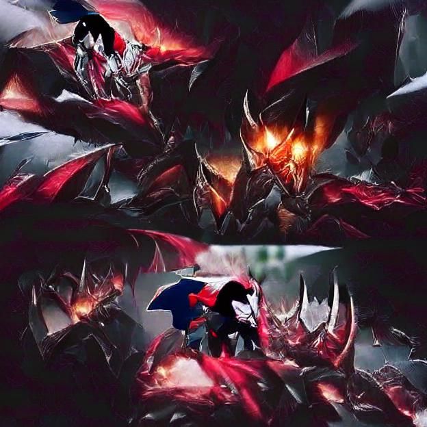 Epic Battle Scene of Two Warriors