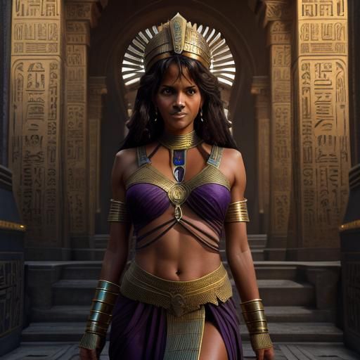 Egyptian Goddess Princess, Detailed Digital Art