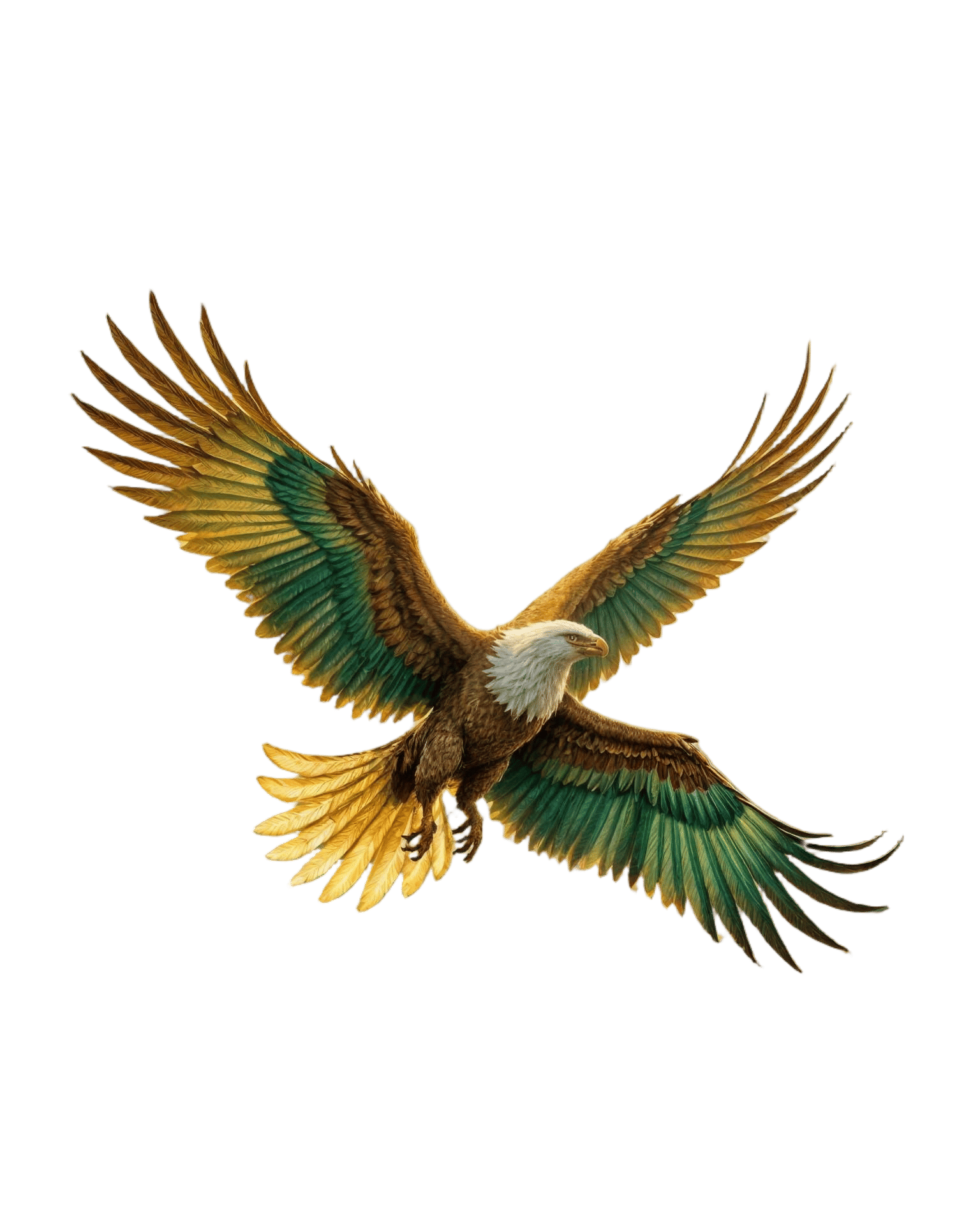 Griffin Soaring Above Kingdom as Oil Painting