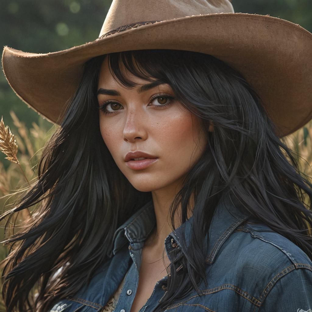 Cowgirl Portrait with Volumetric Lighting