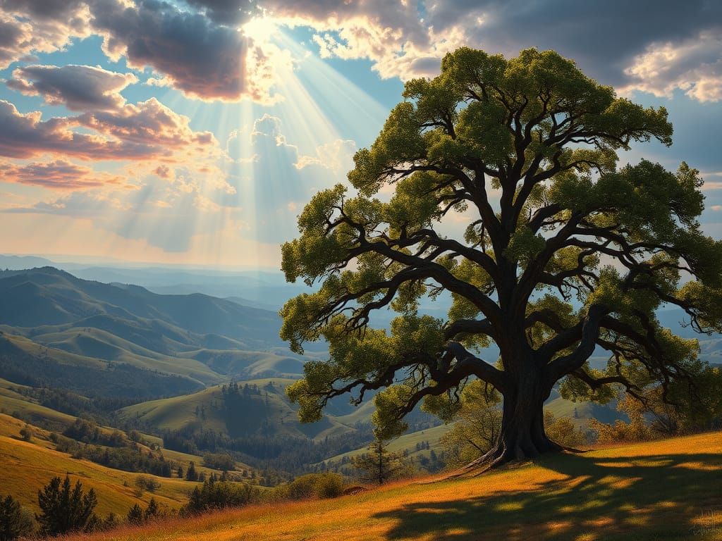 Breathtaking Landscape in Bierstadt Style