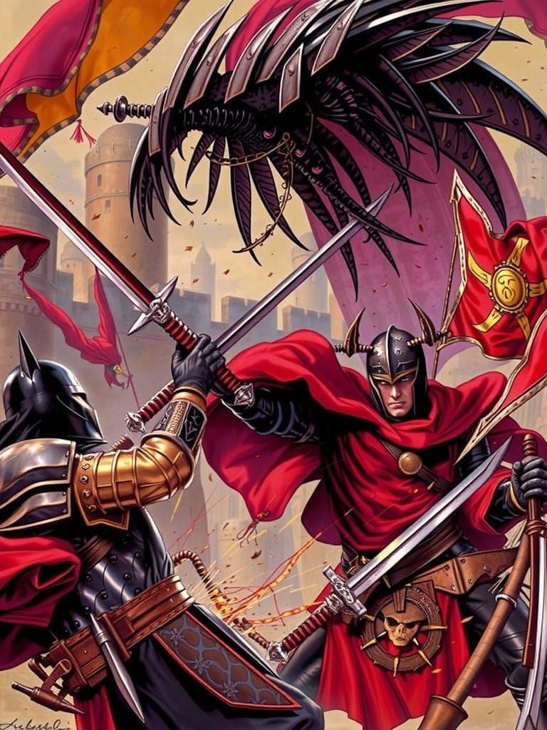 Medieval Warriors Clash in a Frenzied Dance of Steel