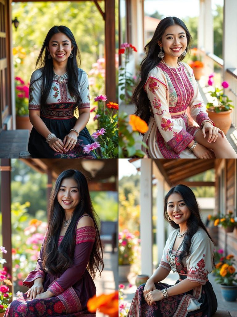 Hmong Woman in Traditional Dress, Professional Photography