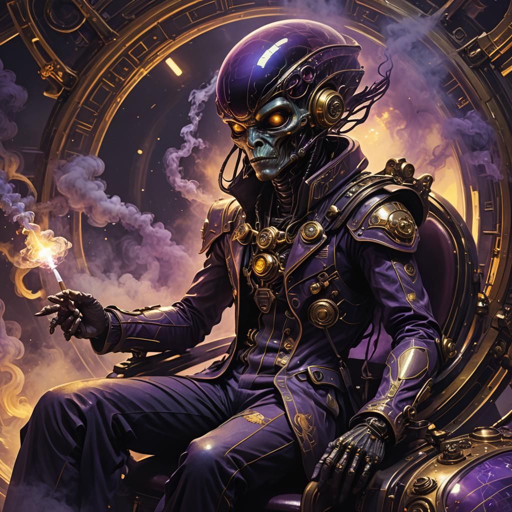 Alien Smoker in UFO: Dark Fantasy Art