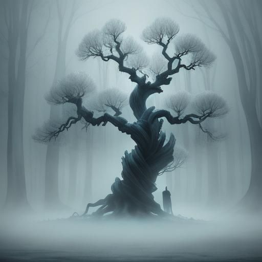 Ethereal Gothic Reaper Under Soul Tree