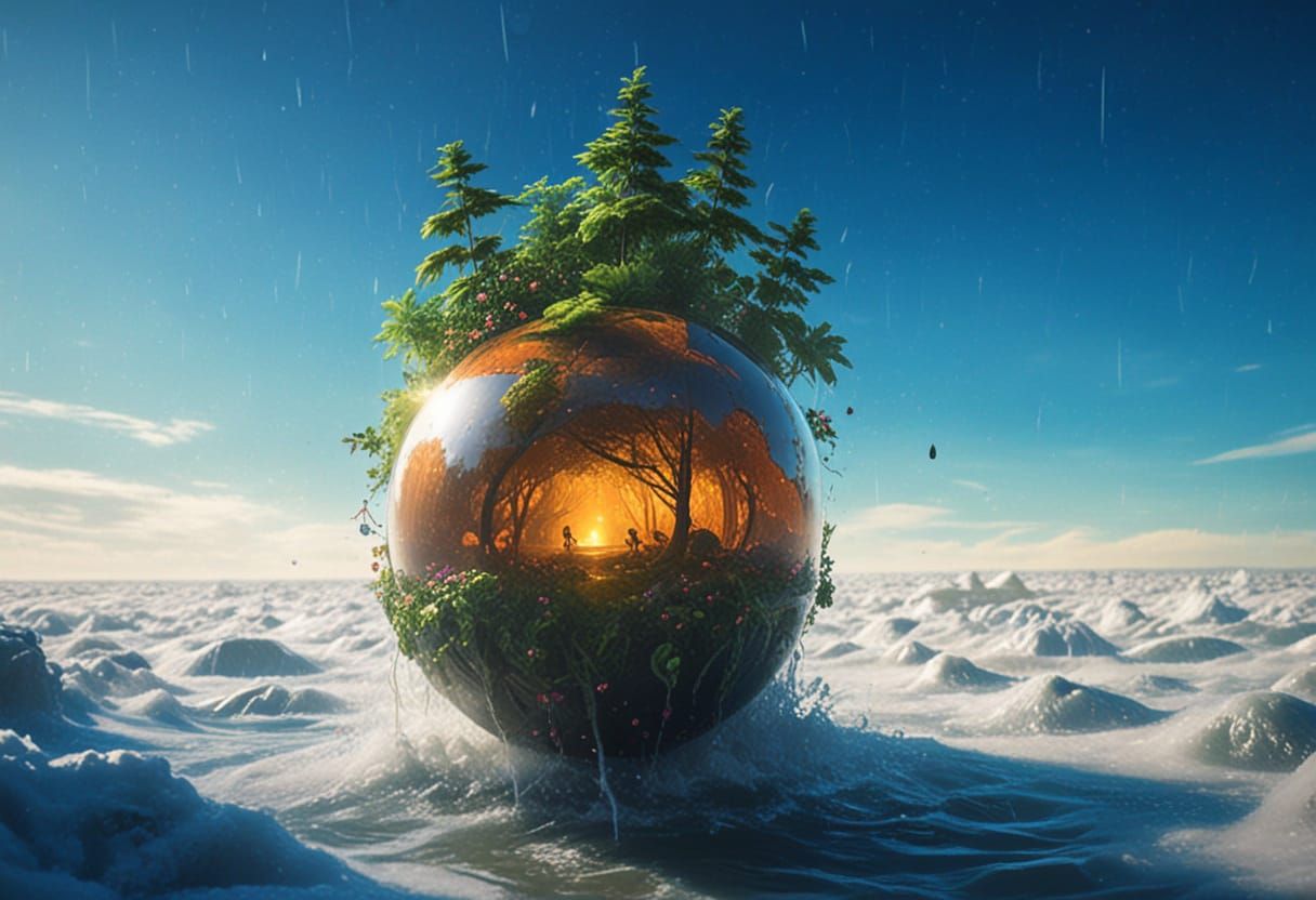 Floating Microplanet in Springtime