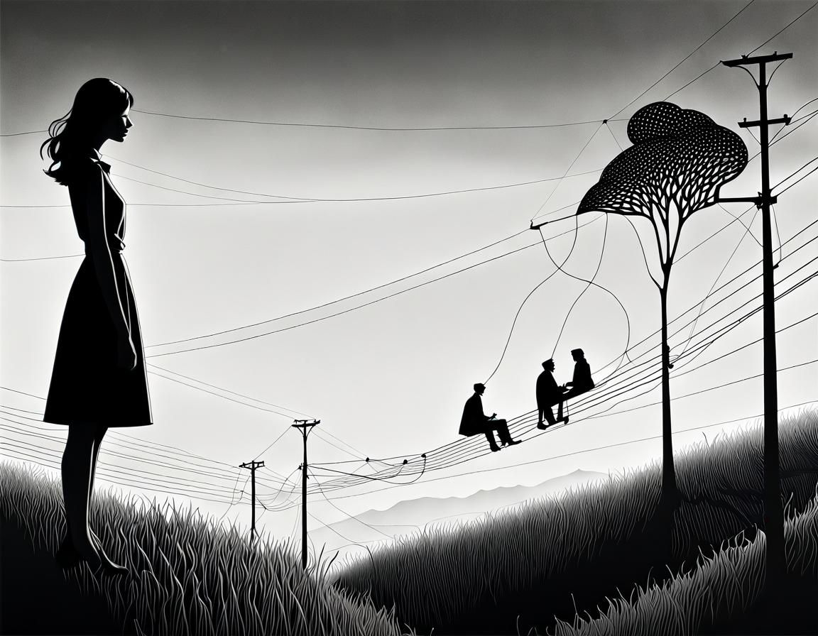 Evocative 3D Art of Lonely People in Black and White