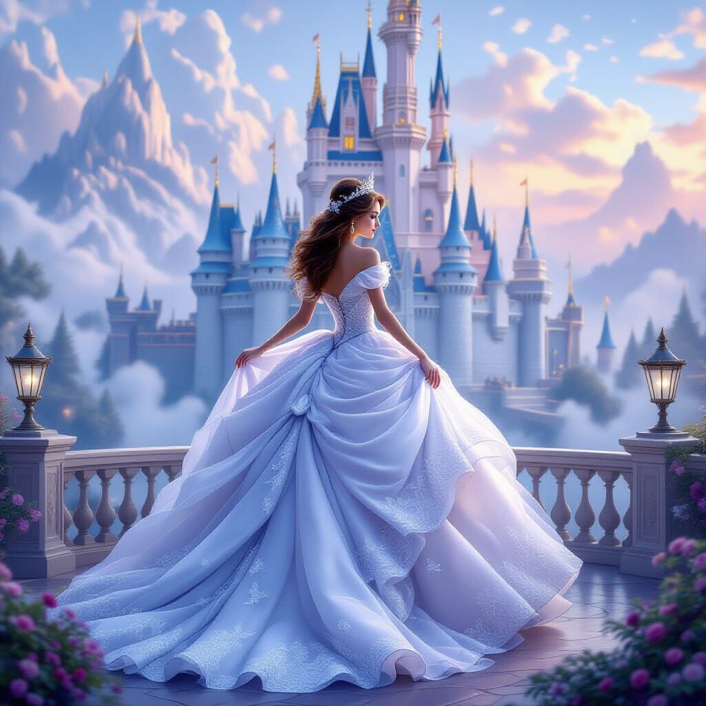 Princess in Ethereal Fantasy Castle Mist