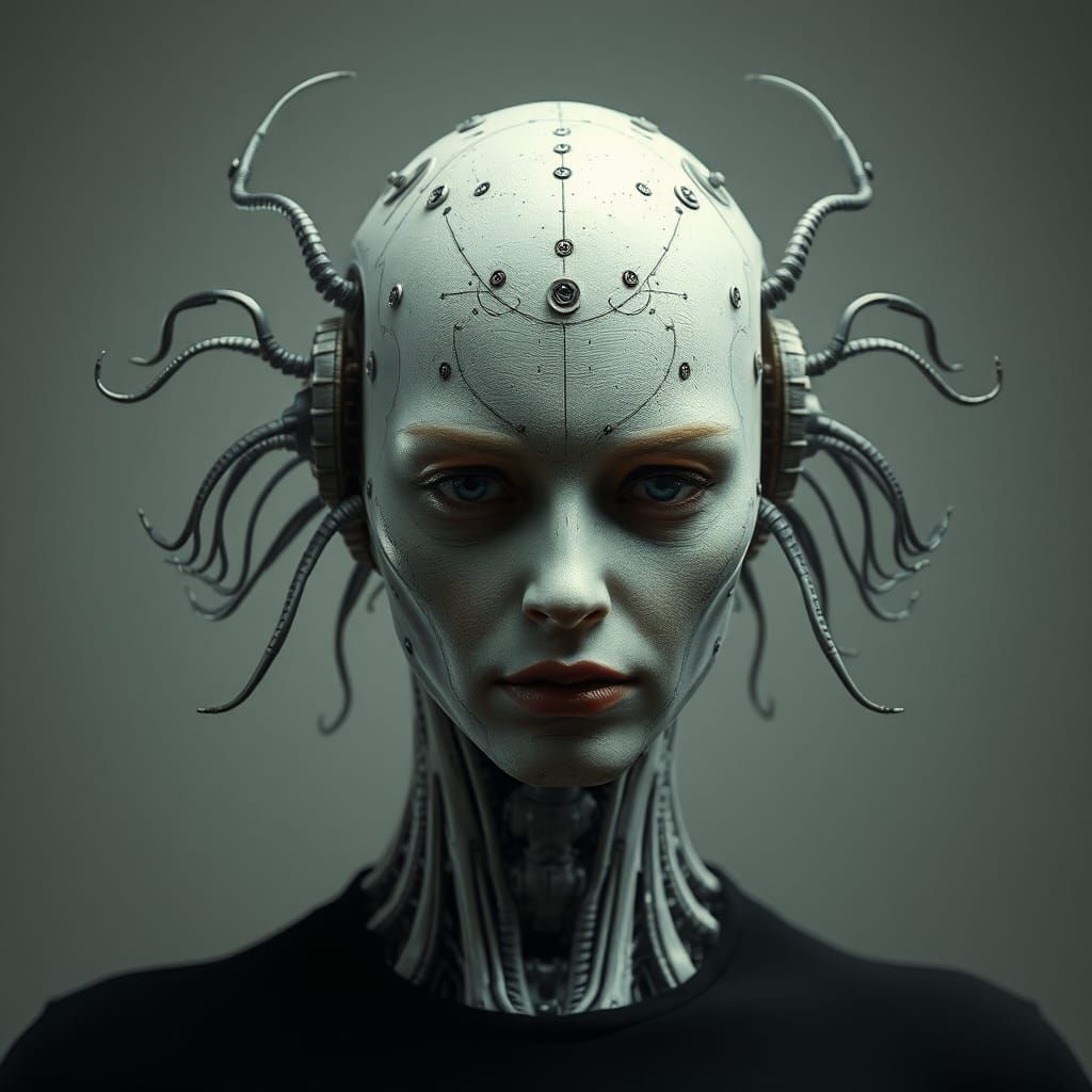 Biomechanical Woman: A Giger-esque Cyborg