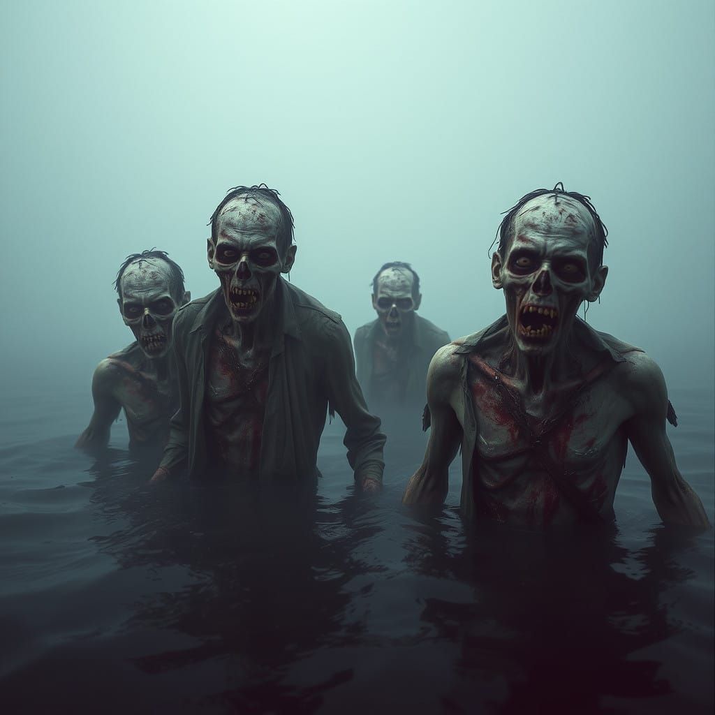 Grotesque Rebirth from Dark Lake Depths in Cinematic Horror ...