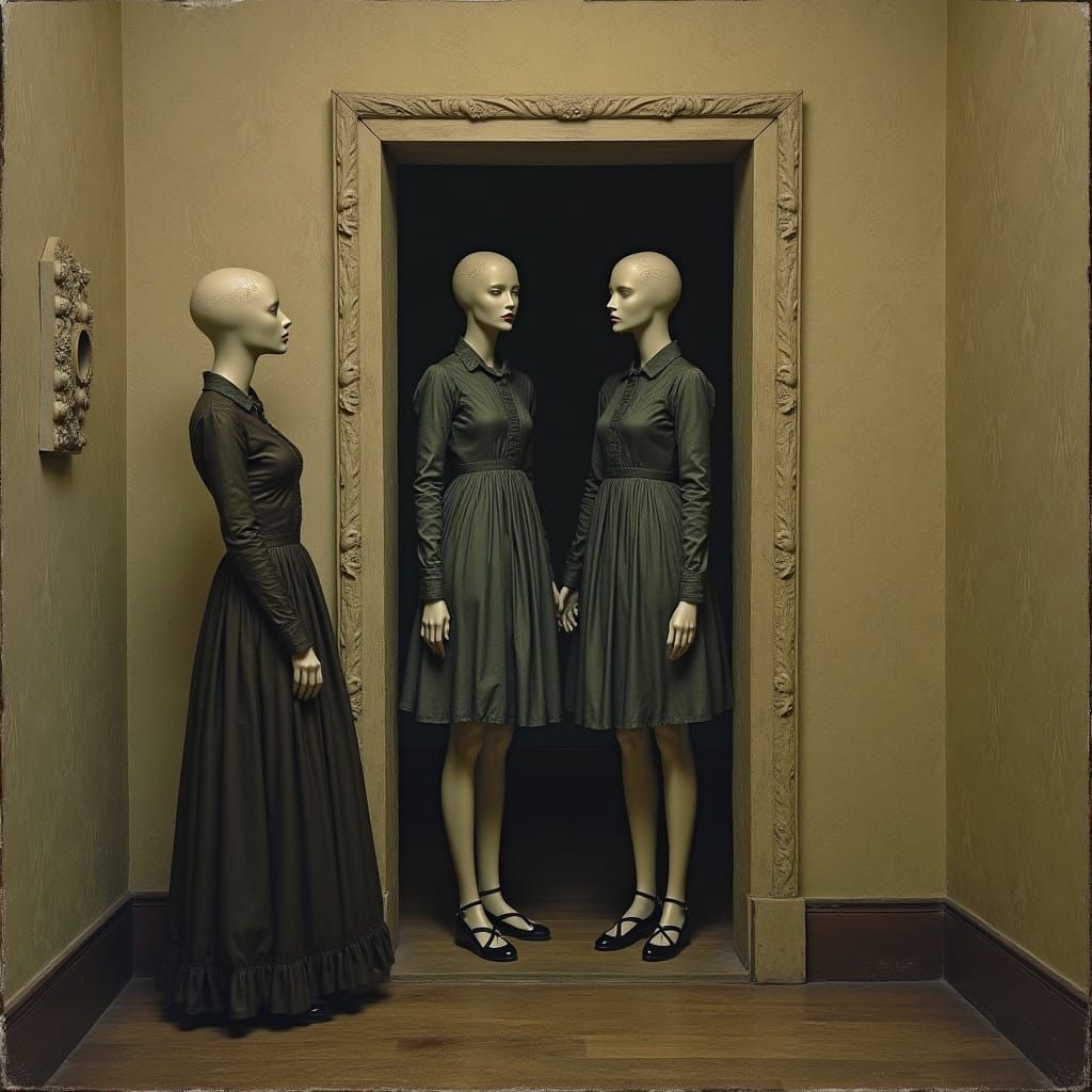 Abandoned House Filled with Mannequins and Thresholds in Dis...