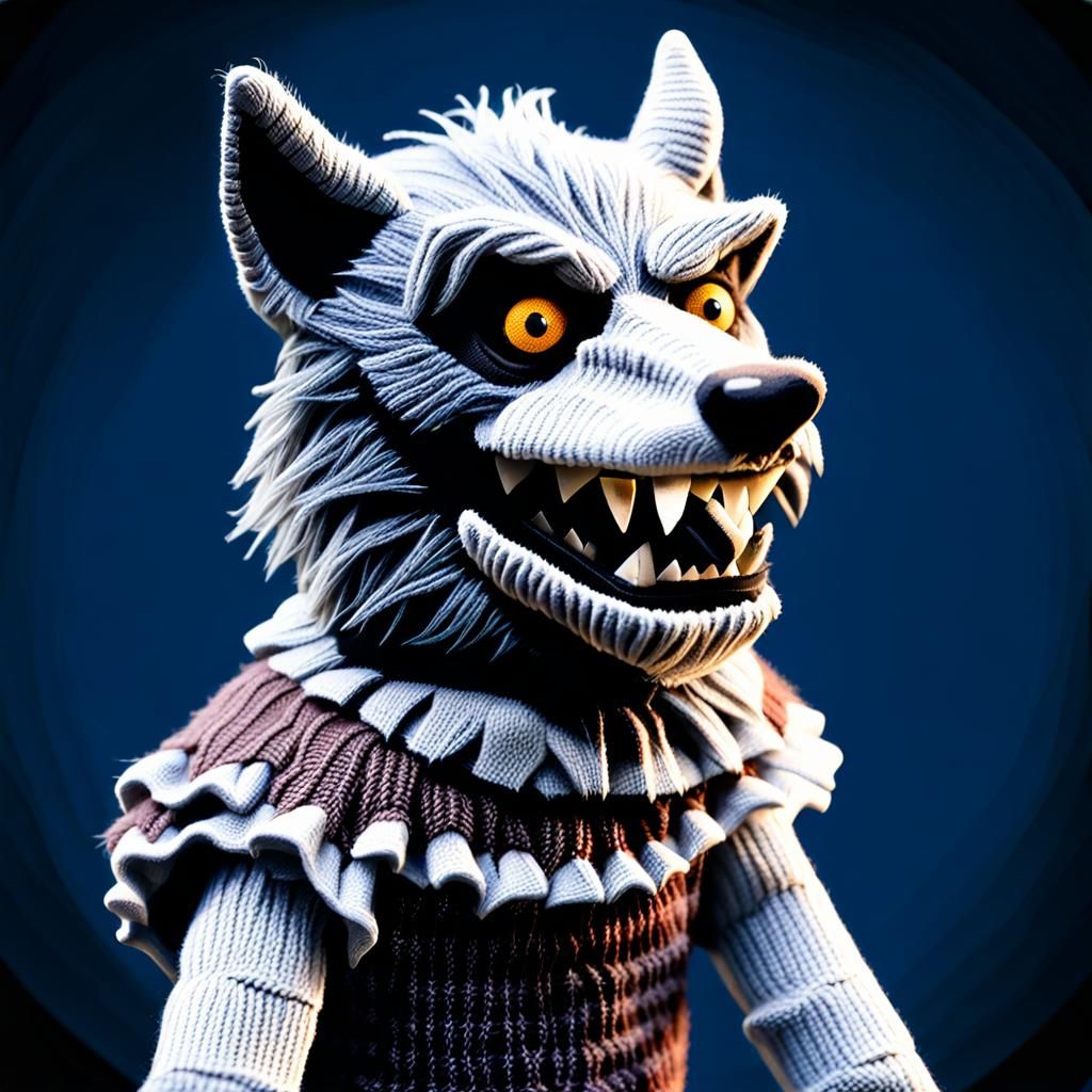 Detailed Werewolf with Intricate Patterns