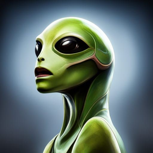 Realistic Mantis Hybrid Alien Portrait