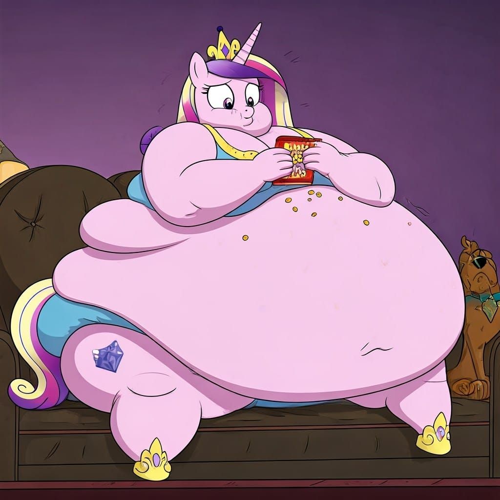 Morbidly Obese Princess Cadance Devours Scooby Snacks