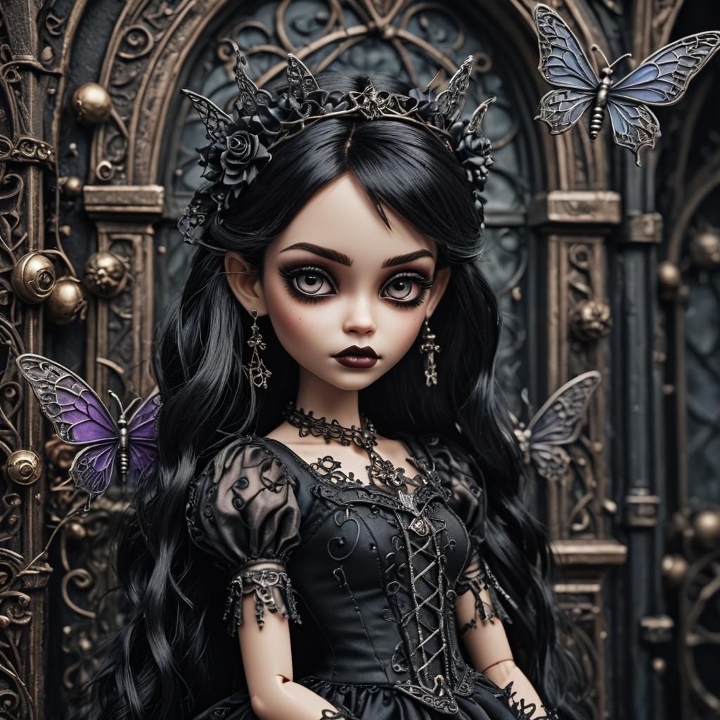 Gothic Bratz Fairy with Intricate Details