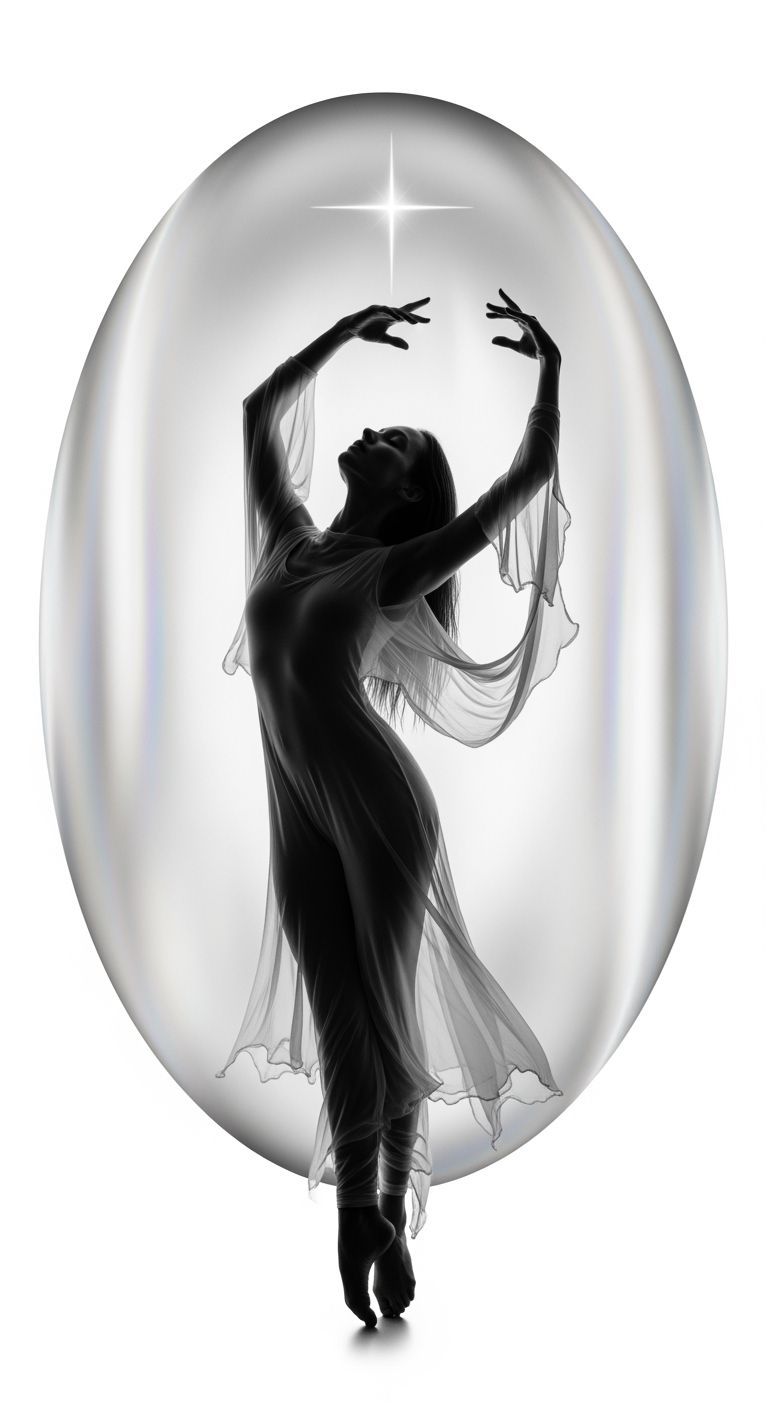 Ethereal Human Figure in Flowing Liquid Form