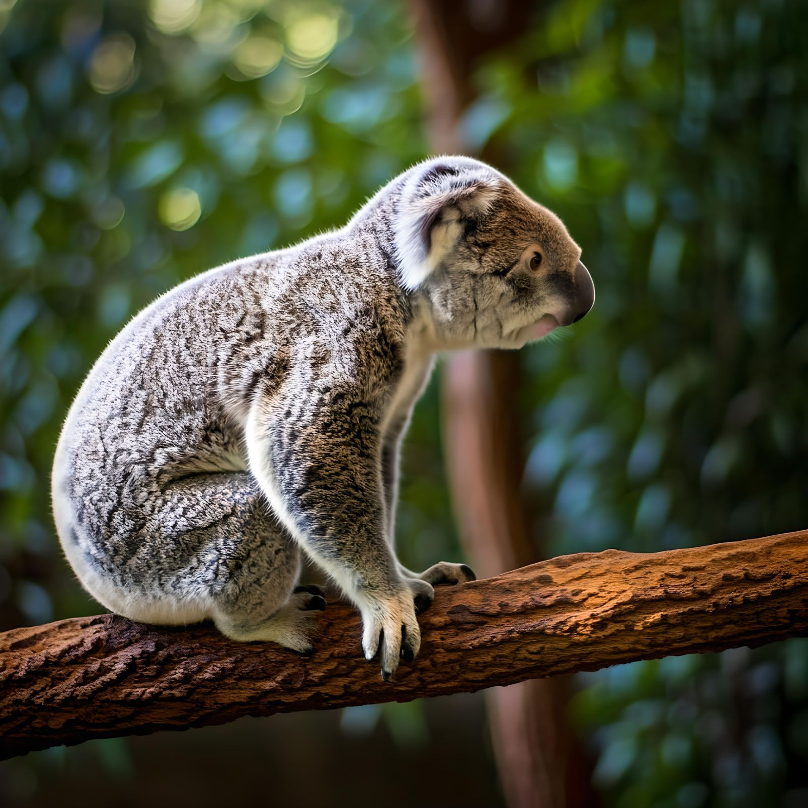 Koala in Eucalyptus Tree, Digital Art