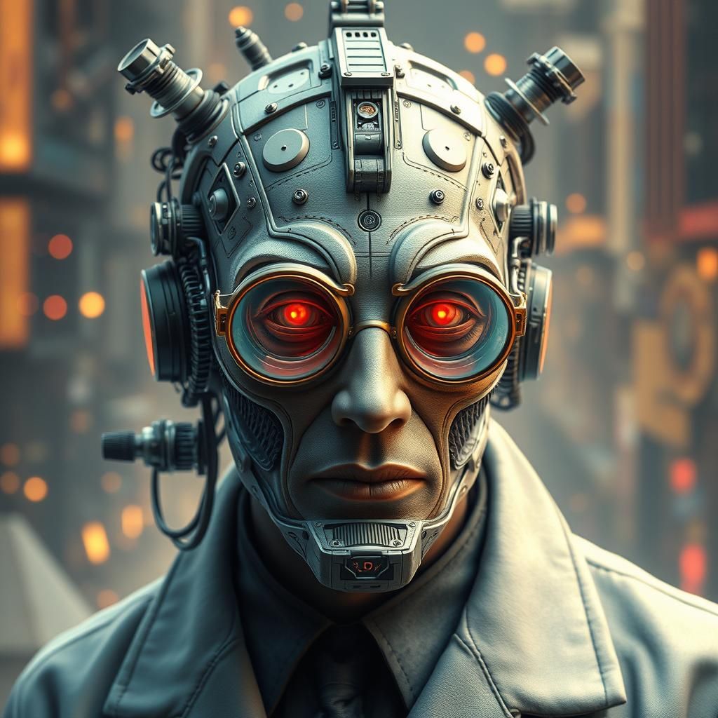 Steampunk Scientist in VRay Style