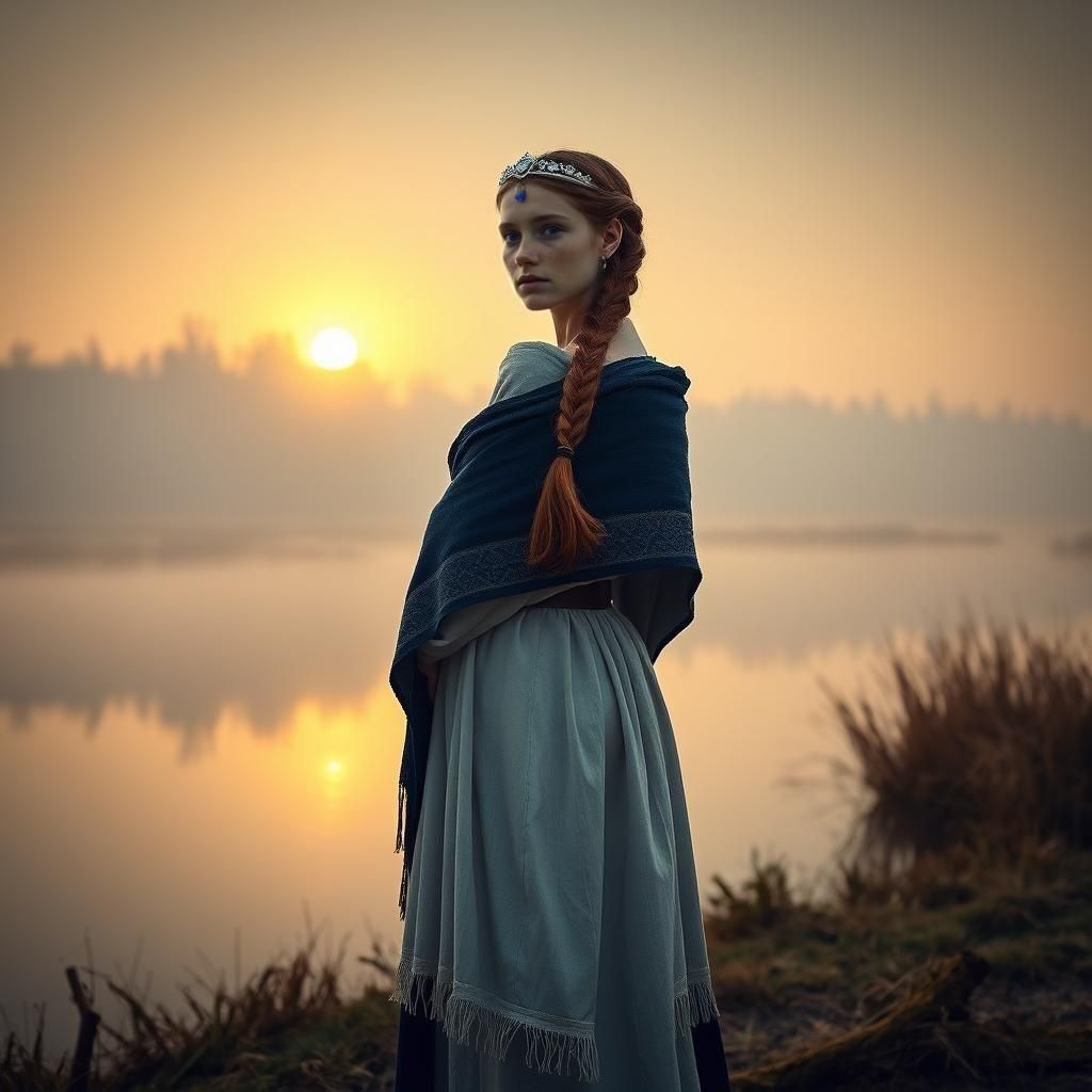 Latvian Water Goddess in Iron Age Style