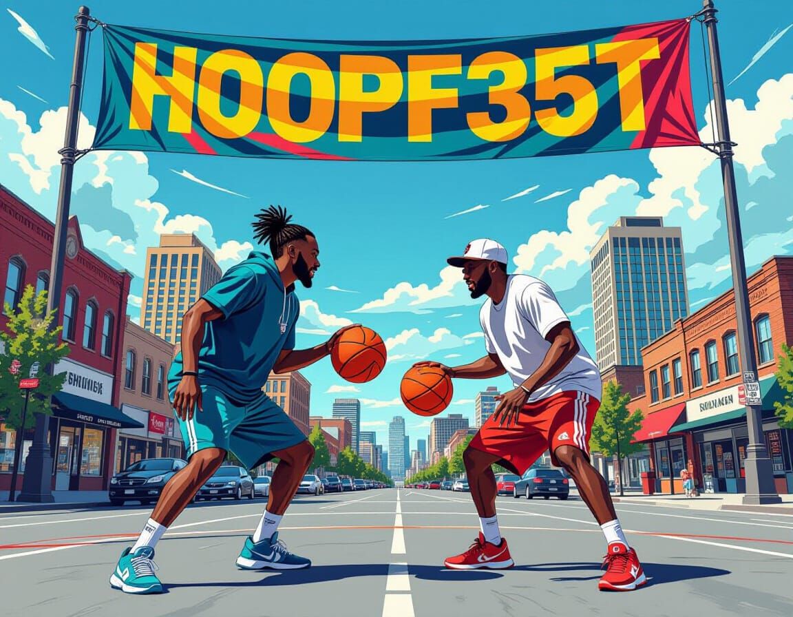 Dynamic Streetball Scene in Spokane: HOOPF35T Tournament