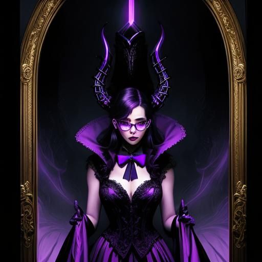 Mystical Deity Adjusts Bow Tie in Sci-Fi Realm