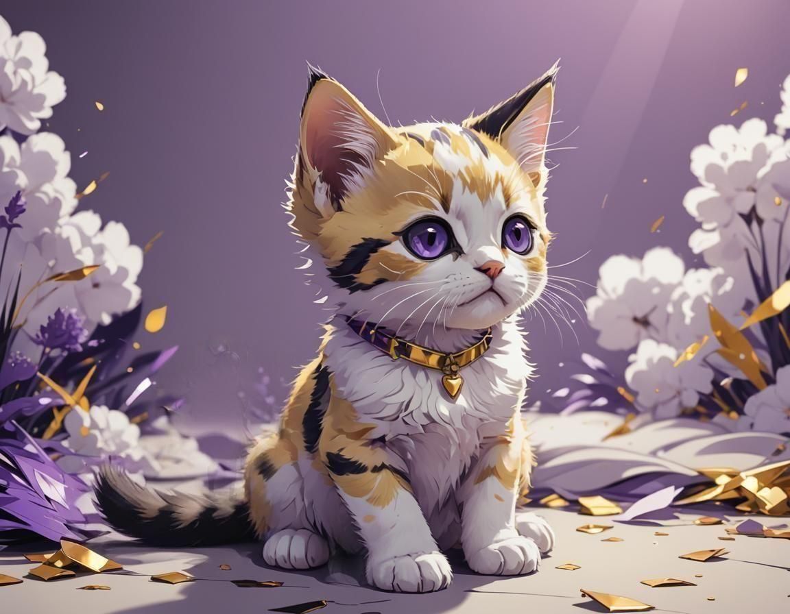 Non-binary pride kitten