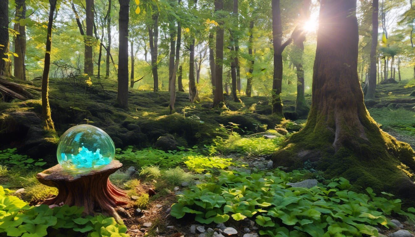 Pugs in a Glowing Mushroom Forest