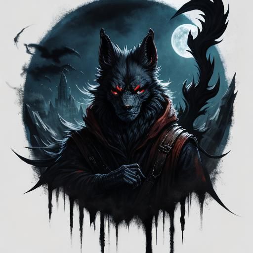 Fearsome Werewolf Bares Teeth in Snarl