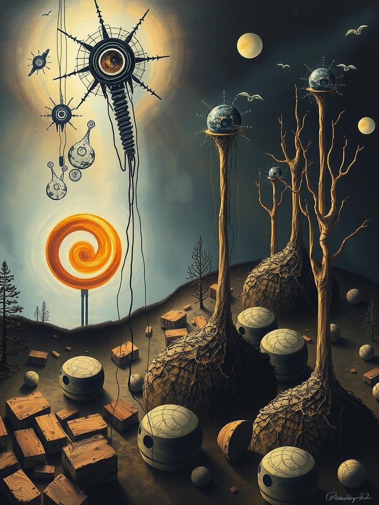 Surreal Mixed Media Art: Caught by the Light