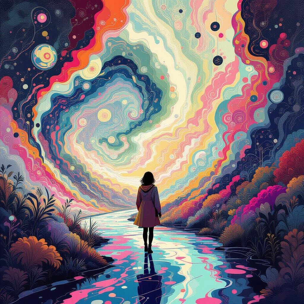 Enchanting Abstract World with Swirling Patterns