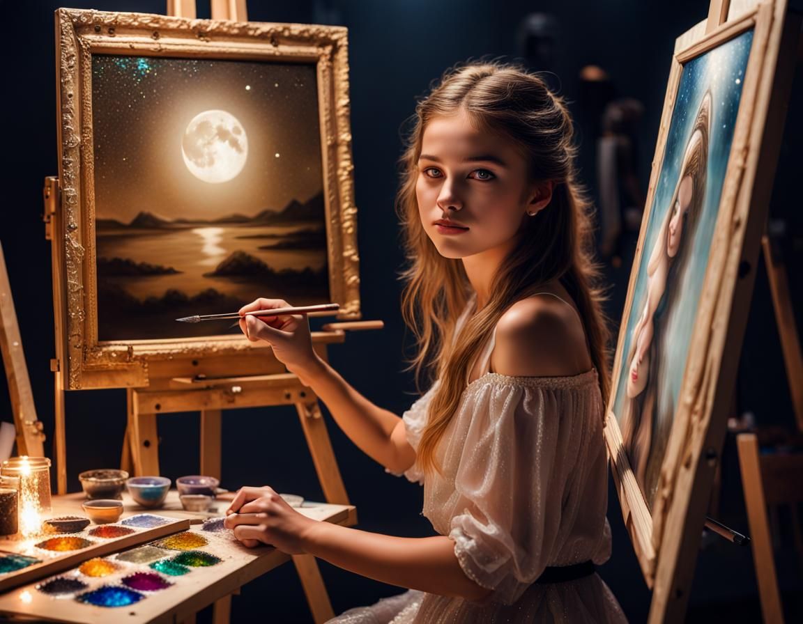 Young Artist At Work