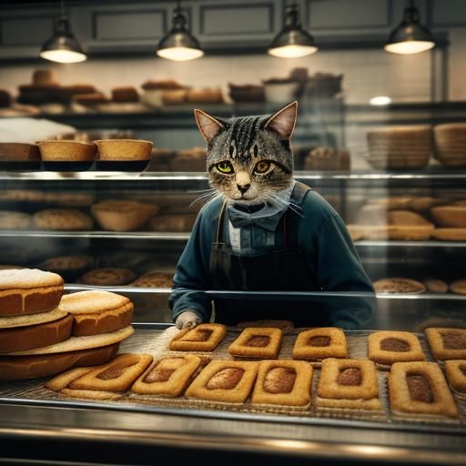 Why was the kitty hired at the bakery?